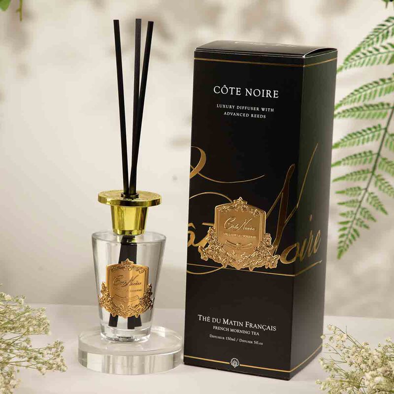 cote noire reed diffuser french morning tea with gold badge 150ml