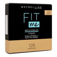 Fit Me Matte and Poreless Powder 128 Warm Nude faces fit me matte and poreless powder 128 warm nude