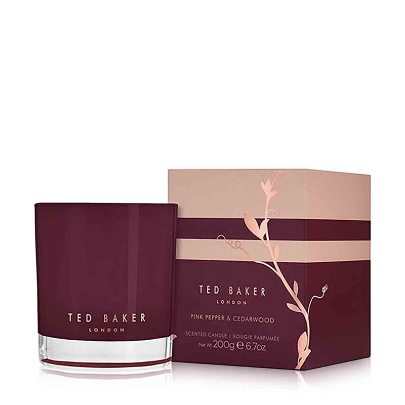 ted baker ted residence pink pepper & cedarwood candle 200g