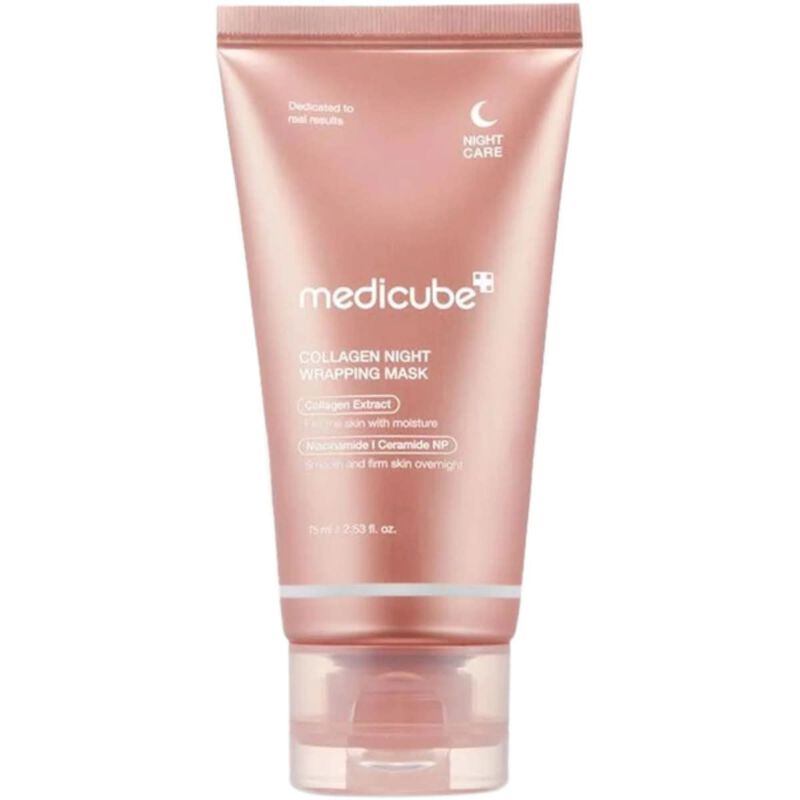 medicube قناع ليلي يمنح البشرة مرونة فائقة وترطيباً عميقاً أثناء النوم.