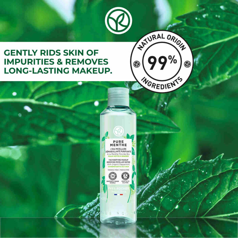 yves rocher pure menthe the purifying makeup removing micellar water 200ml