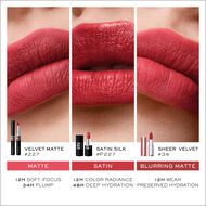 Le Rouge Satin Silk faces le rouge satin silk