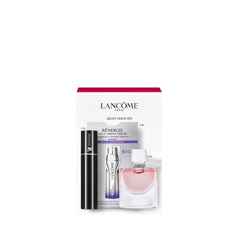 lancome le 8 hypnose tesla + drama liqui pencil 01 + set + pouch
