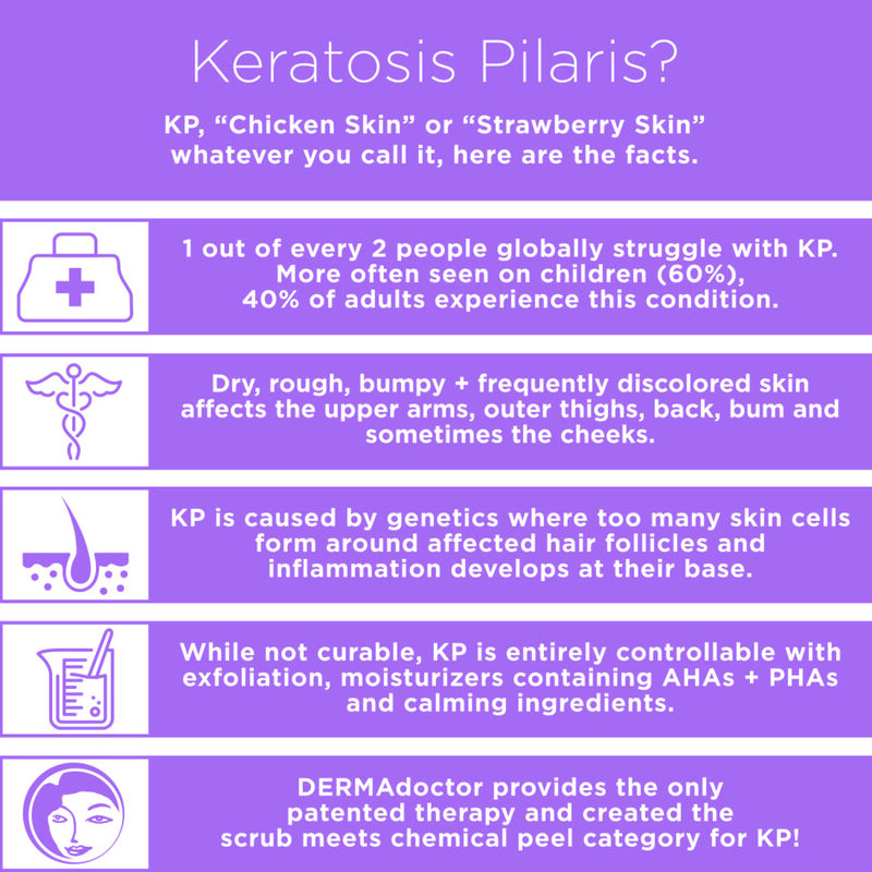 dermadoctor kp duty exfoliating body scrub for dry, rough skin & keratosis pilaris with 10% ahas + bhas