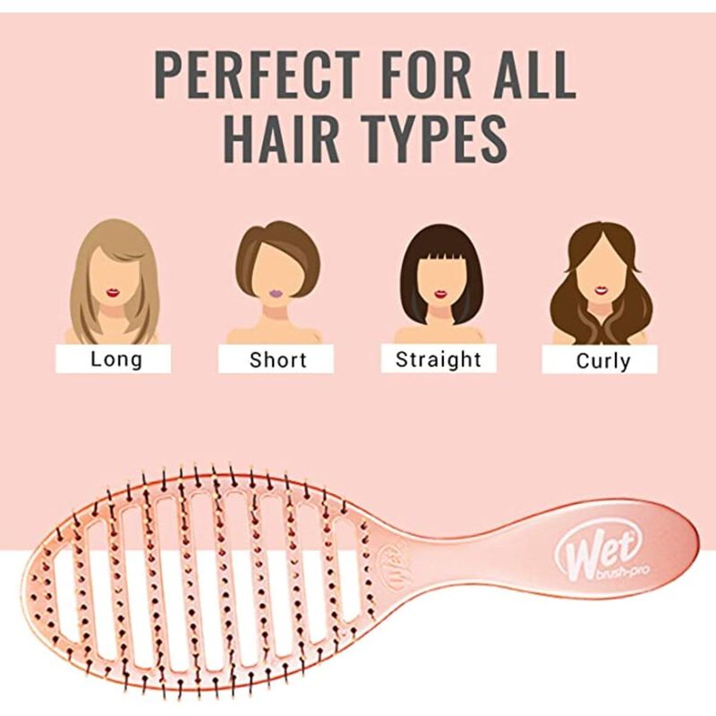 وت براش مجموعة التناضح السريع لفك التشابك الجاف من ويت براش فرشاة شعر مرجانية للجنسين