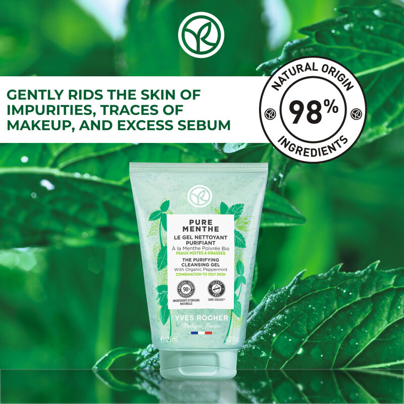 yves rocher pure menthe the purifying cleansing gel 125ml