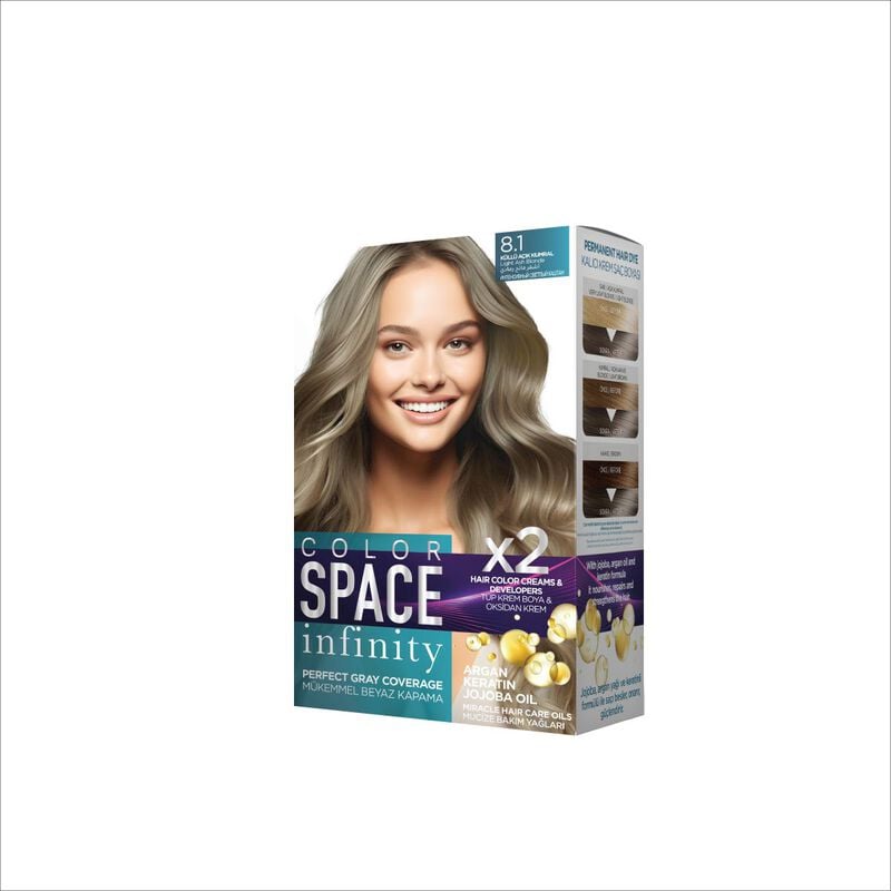 color space infinity hair dye kit 8.1