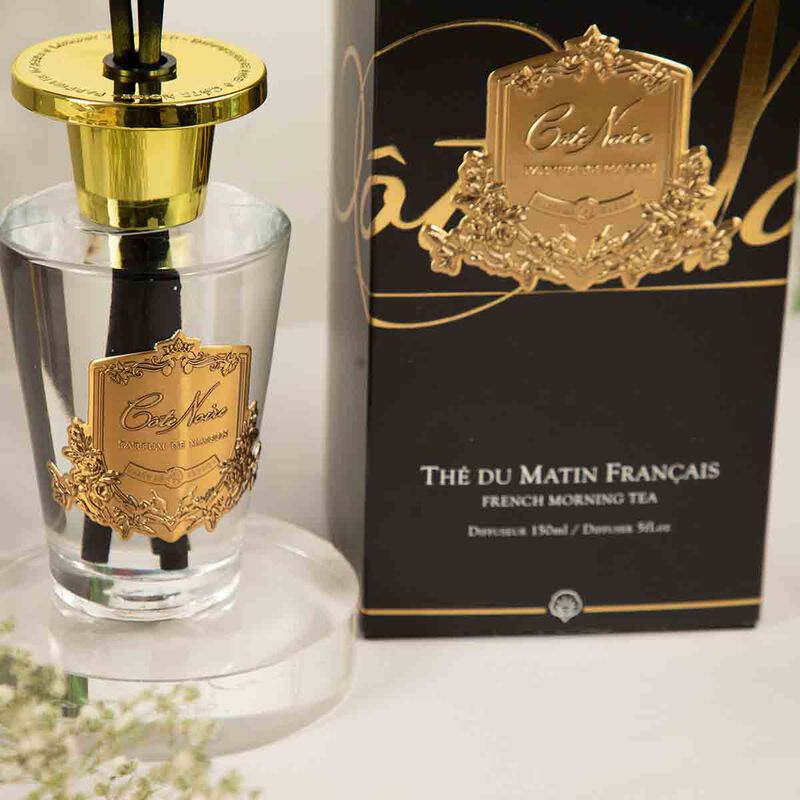 cote noire reed diffuser french morning tea with gold badge 150ml