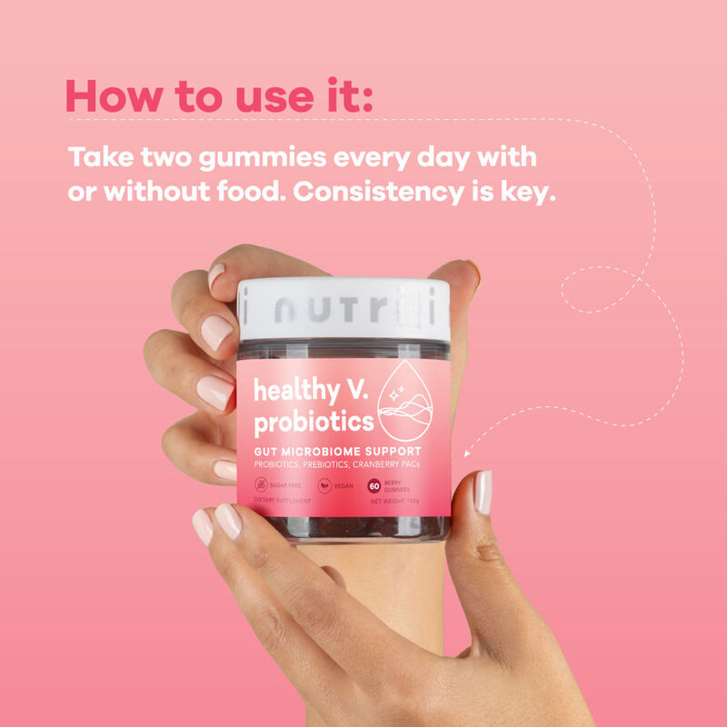 nutrili healthy v. women probiotics sugar free gummies