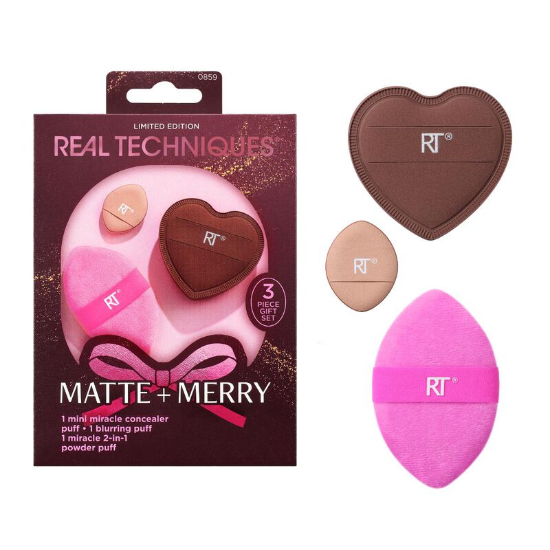 real techniques matte and merry puff trio