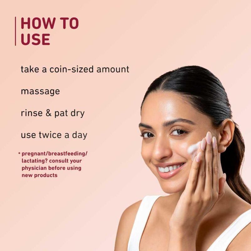 plum saffron & papaya glow bright face wash