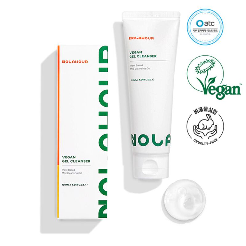 nolahour vegan gel cleanser low ph soothing wash for acneprone skin