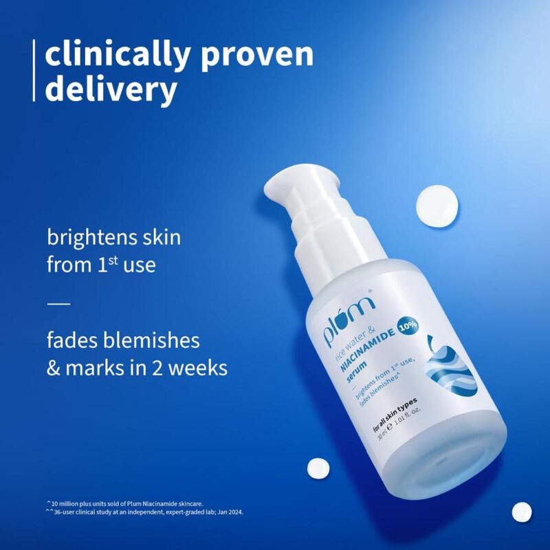 plum 10% niacinamide face serum with rice water