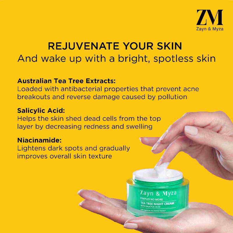 زين اند ميزا كريم ليلي بخلاصة شجرة الشاي مع النياسيناميد