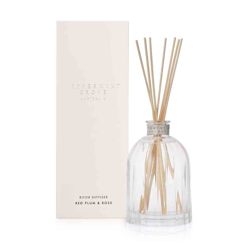 peppermint grove red plum & rose diffuser 350ml
