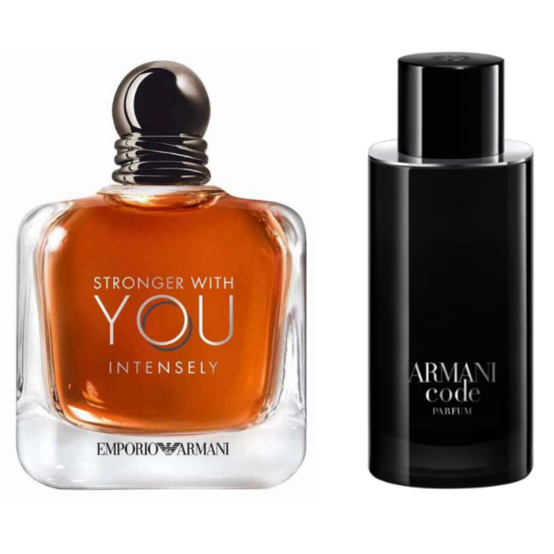 armani beauty stronger with you intensly edp 100ml x code le parfum 75 ml
