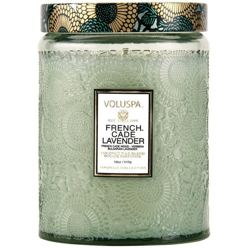 voluspa french cade lavender large jar candle
