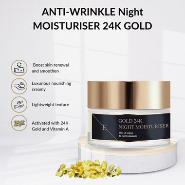 faces anti wrinkle night moisturiser 24k gold