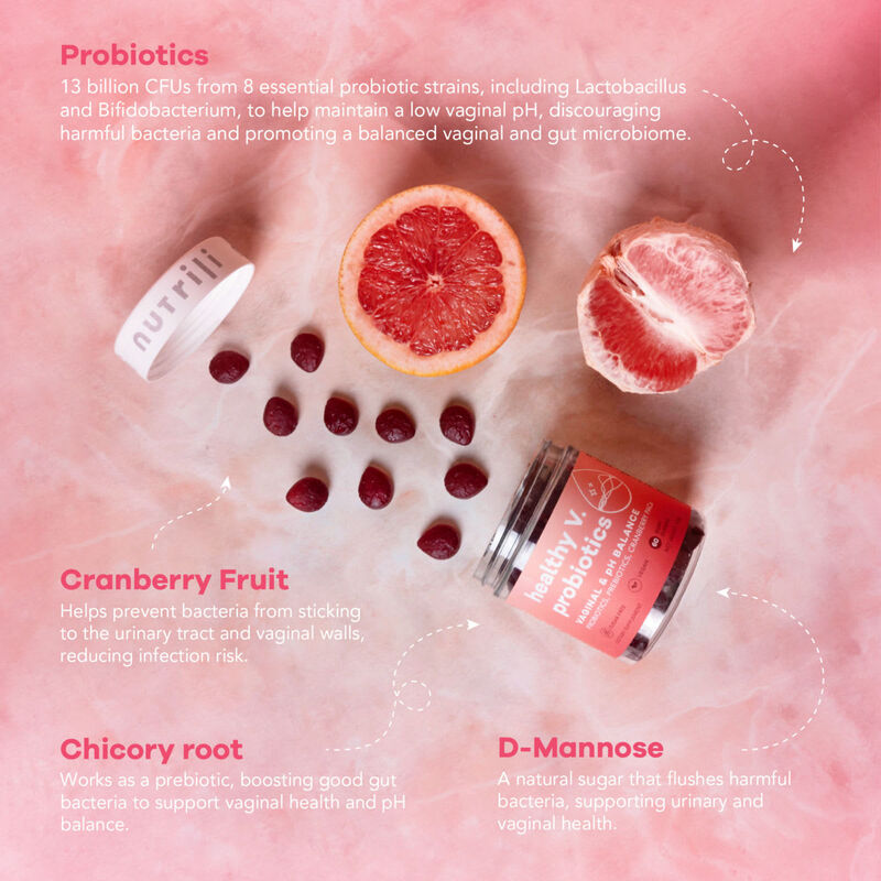 nutrili healthy v. women probiotics sugar free gummies