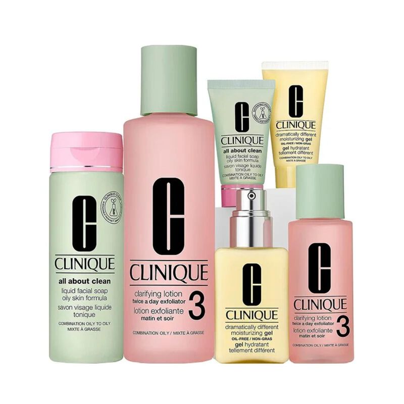 clinique 3 steps set + 3 mini