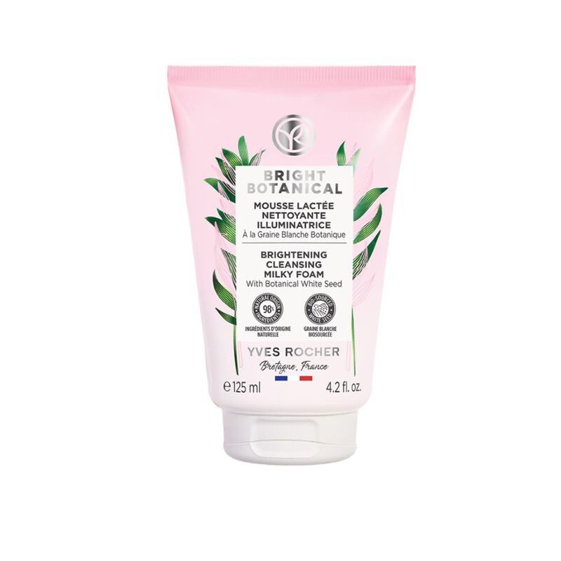 yves rocher brightening cleansing milky foam mousse 125 ml