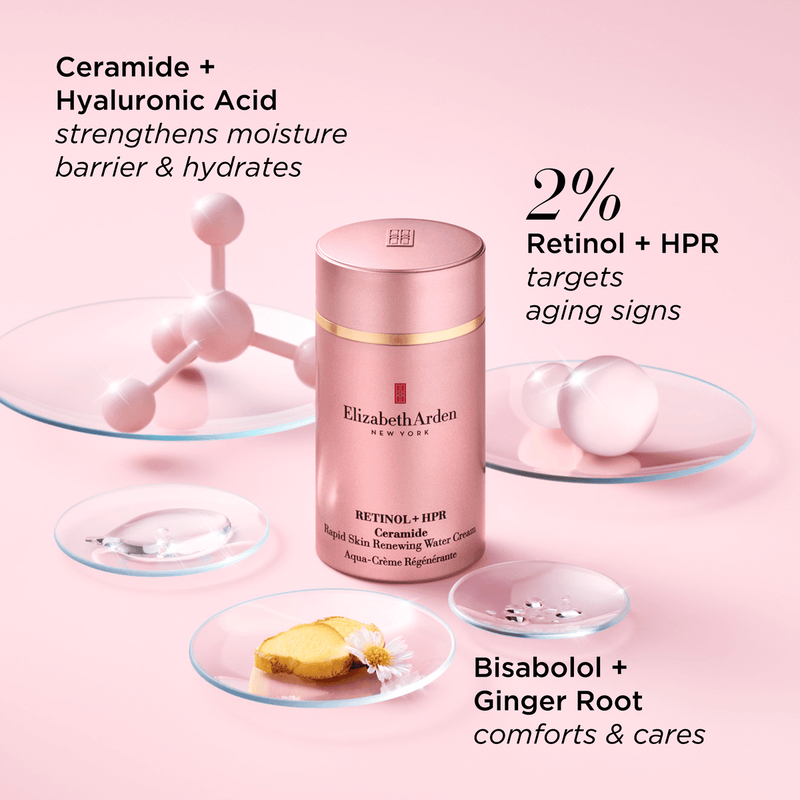 elizabeth arden retinol + hpr ceramide rapid skin renewing water cream