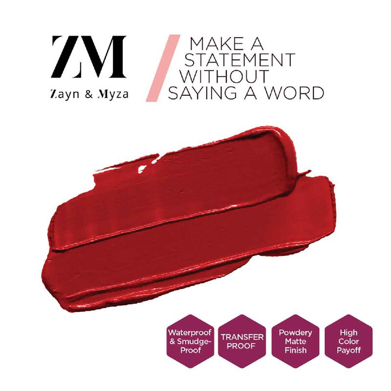 zayn and mayza transferproof power matte finish lip colour
