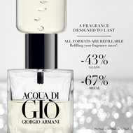 Acqua Di Gio Eau De Parfum Refill bottle faces acqua di gio eau de parfum refill bottle