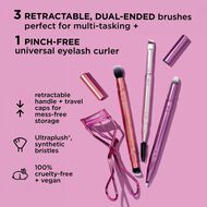 faces double time brush   lash kit
