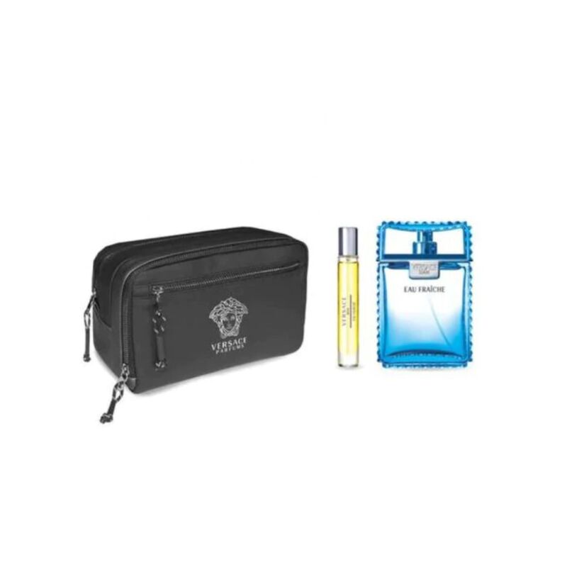 versace men's eau fraiche gift set 100ml + 10ml  gift set