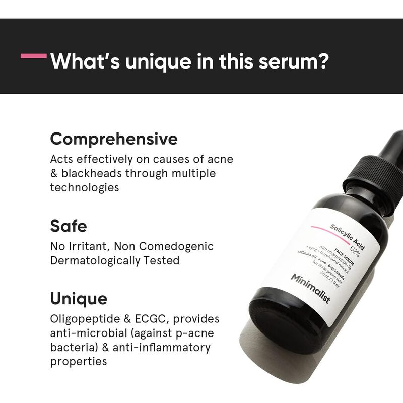 minimalist salicylic acid 2% face serum