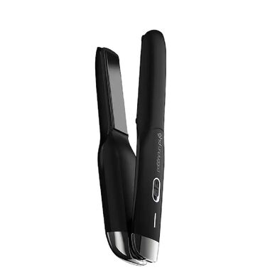 Black Unplugged Cordless Hair Straightener faces black unplugged cordless hair straightener