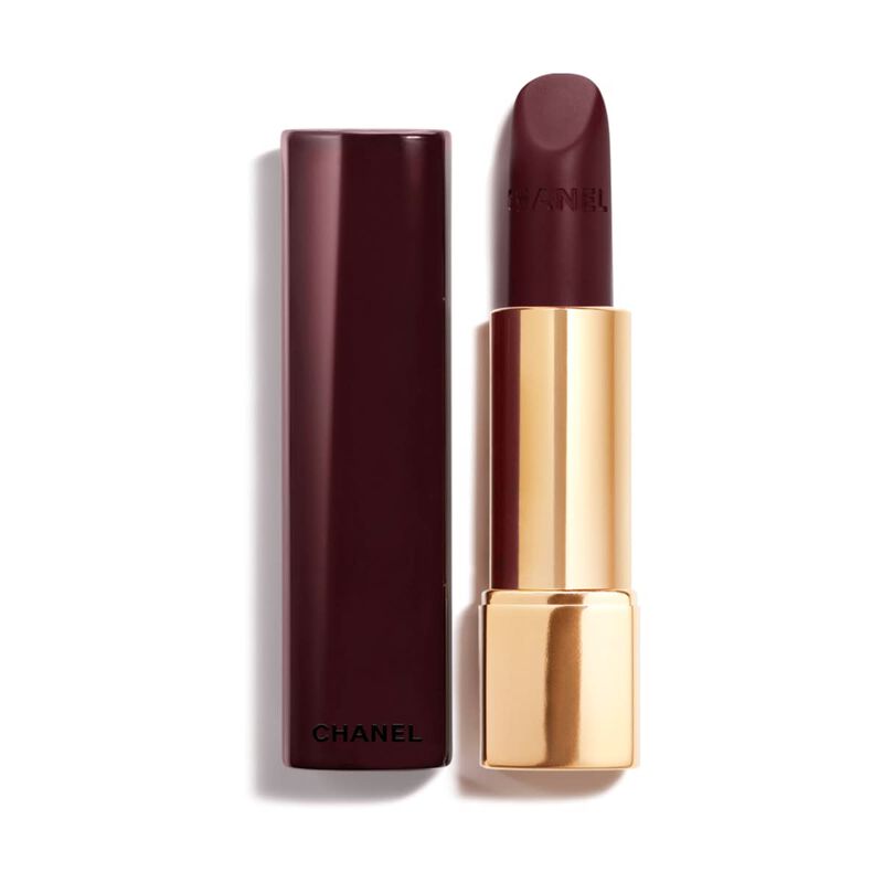 Chanel Rouge Allure Velvet Rouge Noir أحمر شفاه غير لامع بلمسة مشرقة