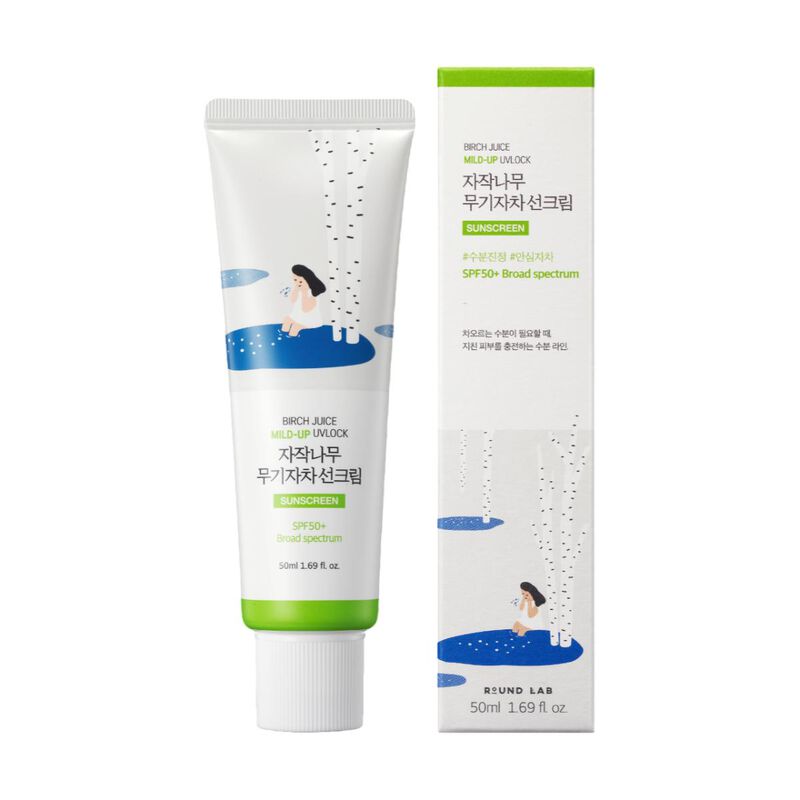roundlab birch juice mildup sunscreen spf 50+ pa++++