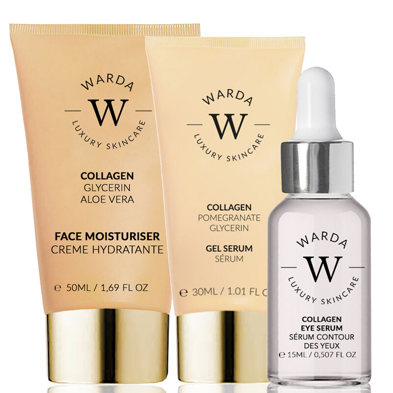 erthskin london skin lifter boost collagen moisturiser 50ml + skin lifter boost collagen eye serum 15m + skin lifter boost collagen gel serum 30ml