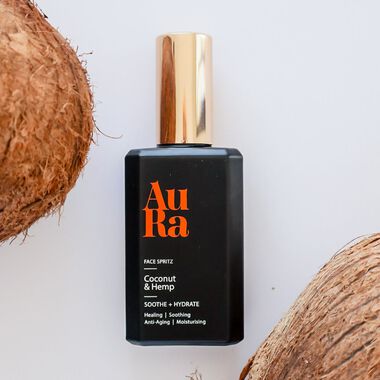 faces aura coconut and hemp face spritz