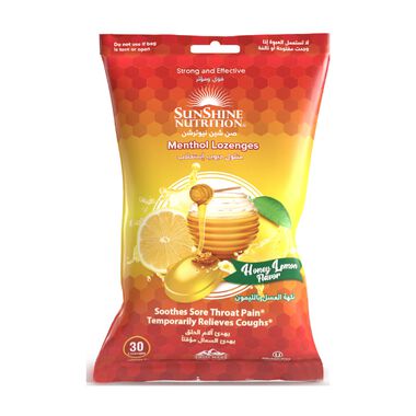 faces nutrition menthol lozenges honey lemon