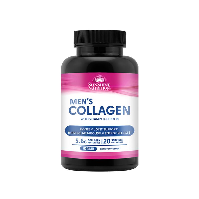 sunshine nutrition mens collagen with vit c & biotin
