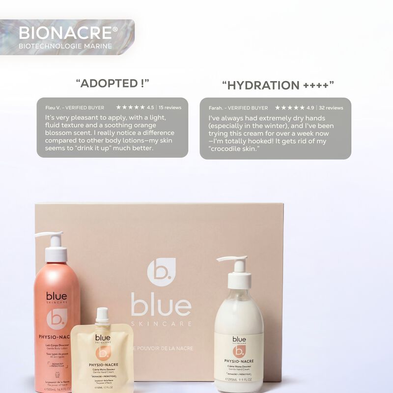 blue skincare pearl of softness gift set