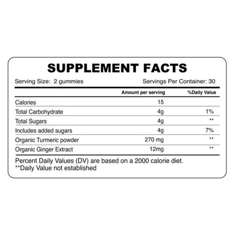 اورجانيك ايرث جيلاتين الكركم بالزنجبيل للكبار
