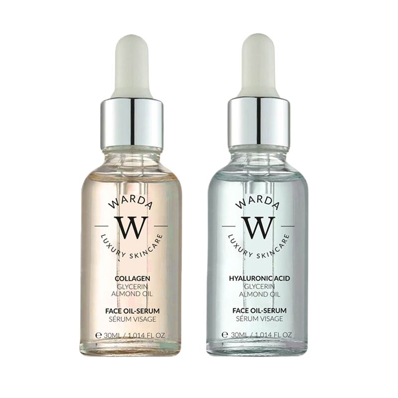 إرث سكين لندن hyaluronic acid hydration boost oil serum 30ml + collagenskin lifter boost oil serum 30ml