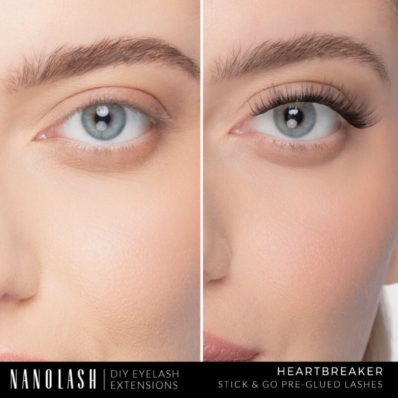 nanolash diy stick & go preglued lashes heartbraker regular