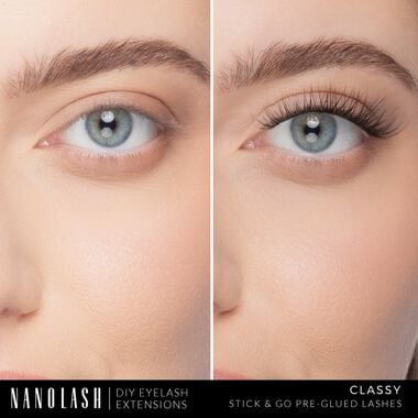 DIY Stick & Go Pre-glued Lashes Classy Long faces diy stick go pre glued lashes classy long