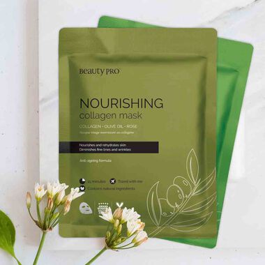 faces nourishing collagen sheet mask with olive extract