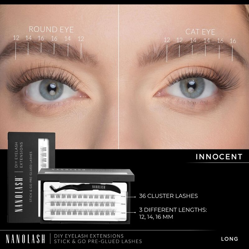 nanolash diy stick & go preglued lashes innocent regular