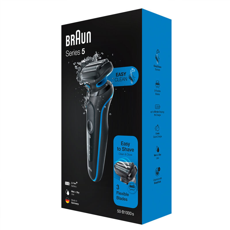 braun braun shaver series 5, easyclean system