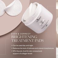 faces even and correct brightening treatment pads