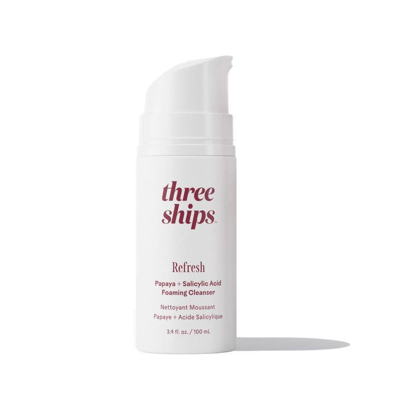 three ships refresh papaya plus salicylic acid cleanser
