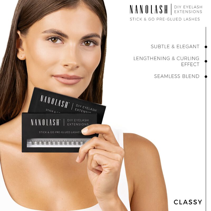 nanolash diy stick & go preglued lashes classy long