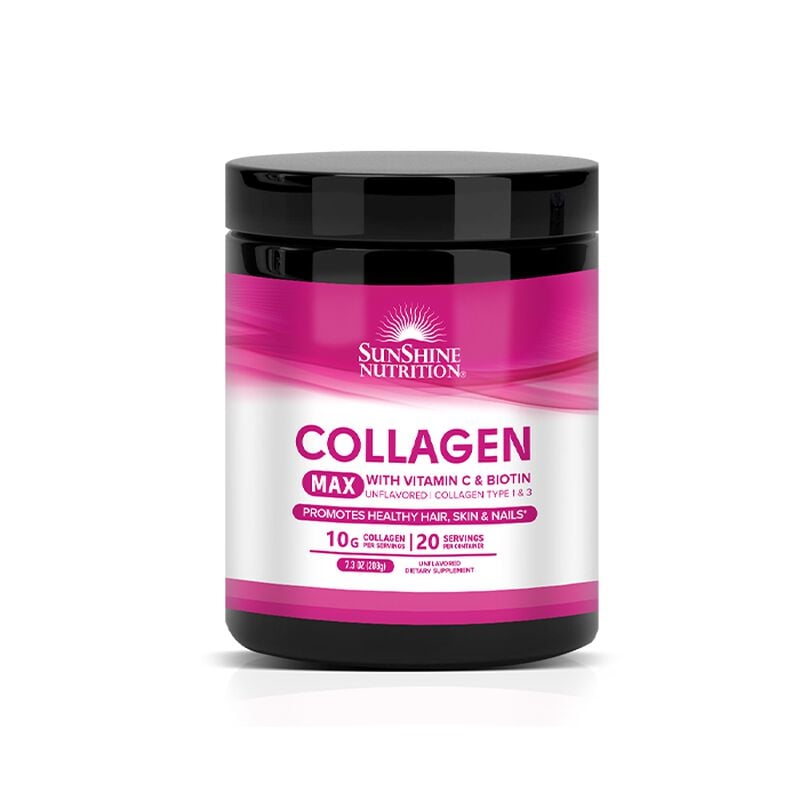 sunshine nutrition collagen max with vitamin c& biotin